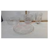 Glass Vase, Bowls and Tray