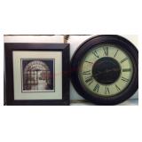 Framed Art and Clock