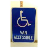 Metal 18"X12" Van Accessible Sign