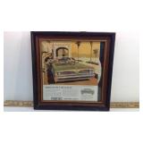 Vintage Framed Pontiac Ad