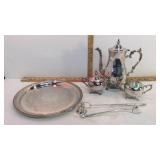 Silver Plated Set and 2 Silver Snuffers