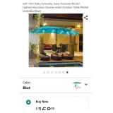 15Ft Patio Umbrella, Solar Powered 48 LED Lighted