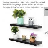 New  (2)  24 inch black floating shelves