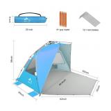 NEW XX-Large Beach Tent Sun Shelter, Blue
