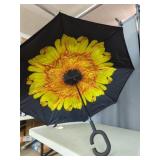 New Black & Sunflower Umbrella