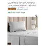 Twin Size Sheet Set - Breathable & Cooling S