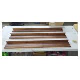 NEW 47" Dark Walnut Solid Wood Floating Shelves,