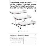 3 Tier Serving Stand Collapsible Sturdier Rack