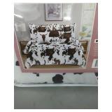 New King/ Queen cow Pattern 7 PC Comforter Set