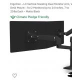 LX DUAL STACKING ARM TWO MONITOR MOUNT