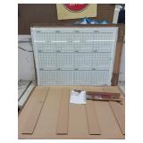 46" x 34" Glass Dry Erase Yearly Calendar &