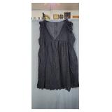 NEW Large Black Eyelet Romper Dress w/ pockets,