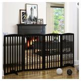 New 36" Wooden Freestanding Foldable Pet Gate for