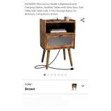 SOOWERY Mid Century Modern Nightstand with
