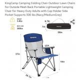 KingCamp Camping Folding Chair Outdoor Lawn