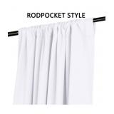 White Cotton Curtains, 116" L x 60" W, 2 panels