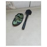 2 Piece  16" folding shovel with compass
