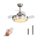 NEW 36" Retractable Ceiling Fan  w/ remote