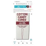 (100) New  white cotton candy cones