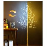 New Lighted Birch Tree, 6ft   96 LED  Lights,