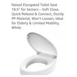 (New) 2.5" Raised Elongated 18.5"Toilet Seat