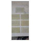 7 Pc - 3" x 5" Quotes on Cardstock Paper, Estate
