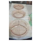 Estate 4 Homestead Pink Depression Grill Plates