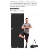 84" x 30" Yoga Mat w/ Carrying Strap, Black