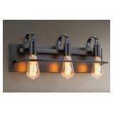 New Industrial Vanity Light Fixture, 3-Light