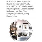 (New) 20" x 20" Round Beveled Framless Vanity