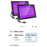 2 New 600W LED Black Lights, Blacklight Flood