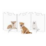 New Clear Acrylic 3 Panel Pet Dog Gate:
