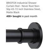 (New) 43"-72" Industrial Shower Curtain Rod