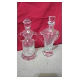 Estate.  Unusual Clear  Mr. & Mrs. Vinegar Cruets