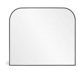 New Brushed Black Metal Modern Large Wall Mirror,