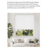 NEW 27" W x 72" H Cordless Blackout Roller Shade,