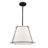 New Modern Pendant Light Fixture 16" White Linen