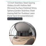 12" Stainless Steel Color Gazing Ball