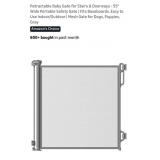 NEW Retractable Safety Gate, 31.5" x 55", Grey