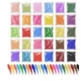 30 Pcs 23.8 Pound Colored Sand for Crafts 12.7 oz