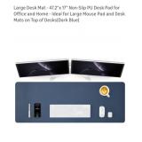 NEW 47.2" x 17" Faux Leather Desk/Mouse Pad, Dark
