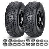 2 New 11x4.00-5 Flat Free Lawn Mower Tires and