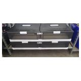 NEW Set of 2 Double Lid Totes, Stackable for