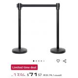 2 New Crowd Control Stanchions with Easy