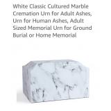 (New) Adult Cultured Marble Cremation Urn.