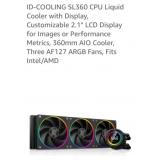 ID-Cooling SL360 CPU Liquid Cooler with display.