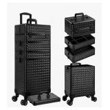 New  5 in 1 Rolling Makeup Train Case Cosmetology