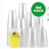 NEW 100 Pk - 12 oz Clear Disposable Cups Plastic