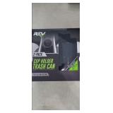 NEW 2 Pk Cup Holder Trash Can w/ Push Flap Lid,