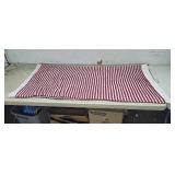 Estate  - 54" x 62" Crocheted Throw, Red & White